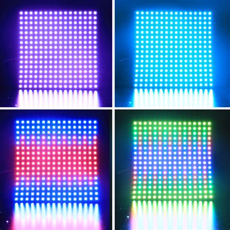 Ws2815 Led Matrix Panel 12v 16x16cm Rgb Flexible Led Screen