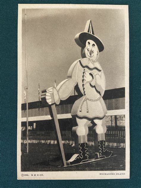 Sold Scarecrow Strawman Postcard Wizard Of Oz 1933 Chicago Worlds Fair Wonderful Books Of Oz