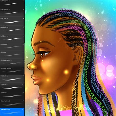 Procreate Easy Braids And Cornrows Brushes