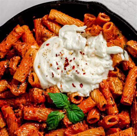 Spicy Rigatoni With Burrata Recipe The Feedfeed