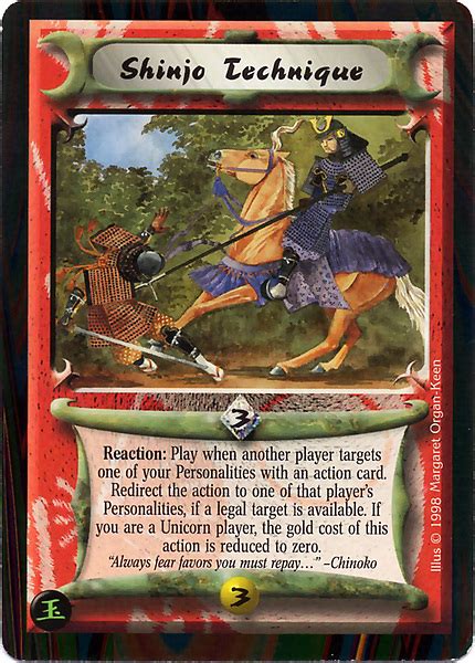 Shinjo Technique Card L5r Legend Of The Five Rings Wiki Fandom