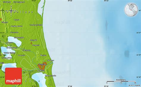 Physical Map of Miramar