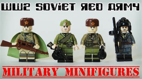 Military Minifigures Ww2 Soviet Red Army Russian Soldiers