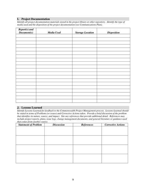 Project Closeout Report Template Fill Out Sign Online And Download Pdf Templateroller