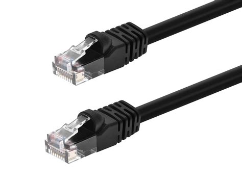 Monoprice Cat6 6in Black Patch Cable Utp 24awg 550mhz Pure Bare