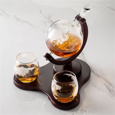 Buy Verolux Whiskey Globe Decanter Set With 2 Glasses In T Box