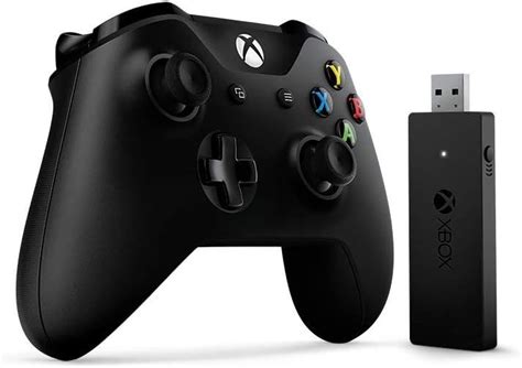 Microsoft Manette Xbox One Avec Adaptateur Sans Fil Pour Pc Noir