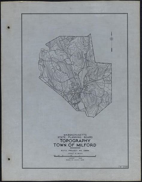 Topography Town Of Milford Digital Commonwealth