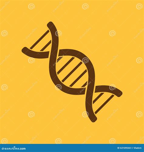 Het Dna Pictogram Genetisch Symbool Vlak Stock Illustratie