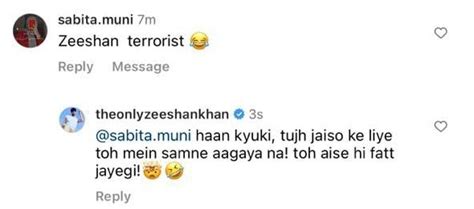 Zeeshan Khan responds to Instagram user calling him a 'terrorist ...