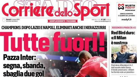 Prima Pagina Corriere Dello Sport Napoli Parte Il Casting