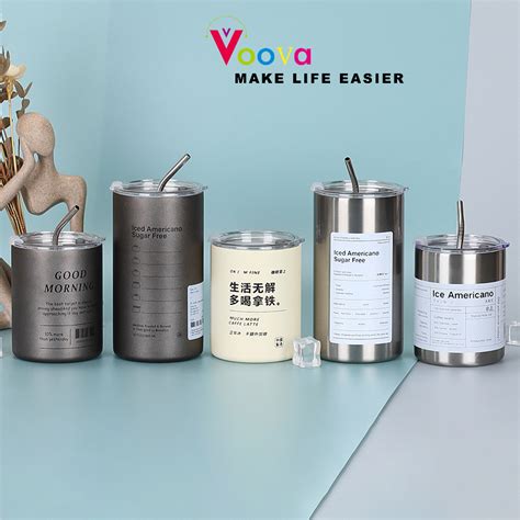 Jual Voova Ml Ml Botol Minum Stainless Steel Tumbler Coffee