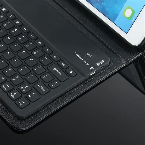 Stand Pu Leather Case Cover With Bluetooth Keyboard Stylus For Apple