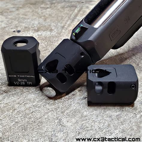 Glock 9mm Compensator Muzzle Brake 12 28 Tpi For Glock Threaded Barrel