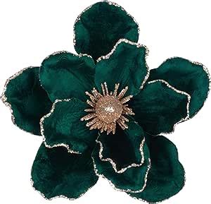 Amazon Ki Store Dark Green Christmas Poinsettia Flower Set Of