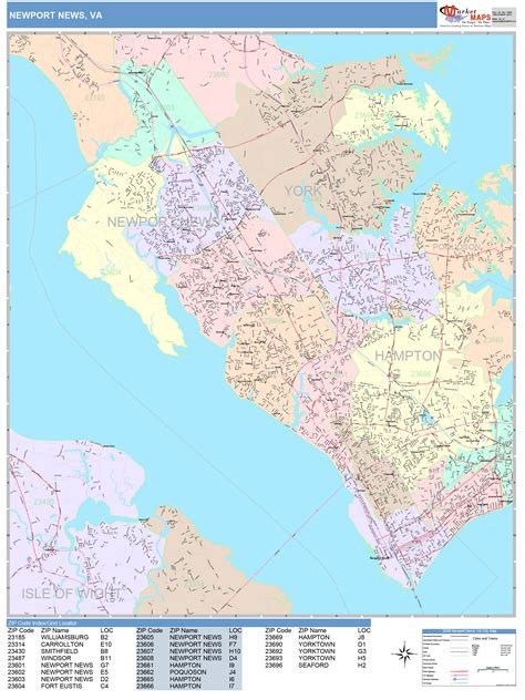 Newport News Va Zip Code Map | Printable Templates Free