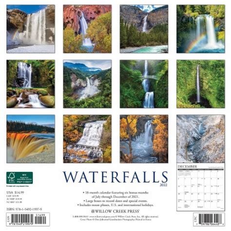 Waterfalls 2022 Wall Calendar 1 Kroger