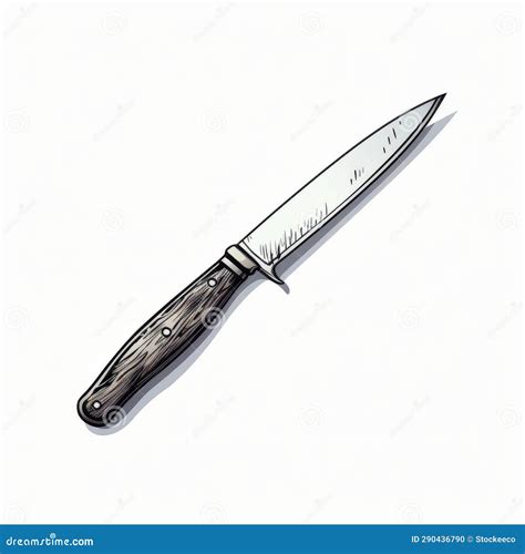 Simplistic Knife Photo On White Background Stock Photography