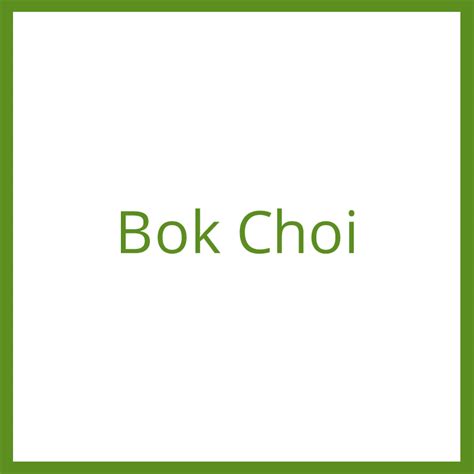 bok choi waipa
