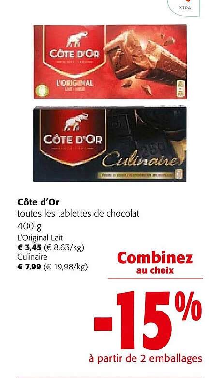 Promo Les Tablettes De Chocolat Côte D or chez Colruyt iCatalogue fr