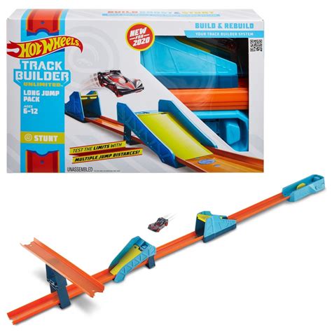 Hot Wheels Track Builder Pista Rampa Salto Longo e Túnel Carrinho