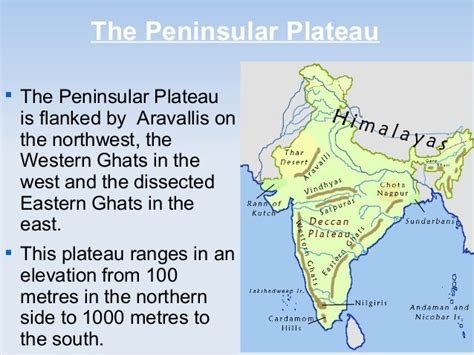 The peninsular plateau g