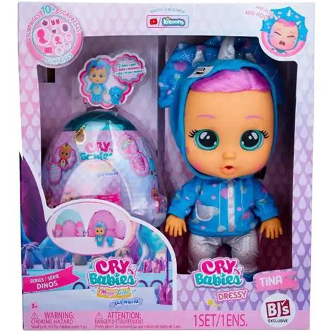 Cry Babies Dressy Tina Baby Doll With Magic Tears Icy World Dino