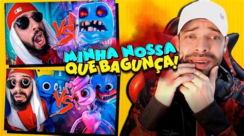 QUE ZONA REAGINDO a Mommy Huggy Wuggy e Bugga Buggy vs Azul Babão e