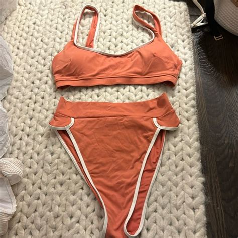 Aerie Swim Offline By Aerie Medium Athletic Tan With White Outline Bikini Poshmark