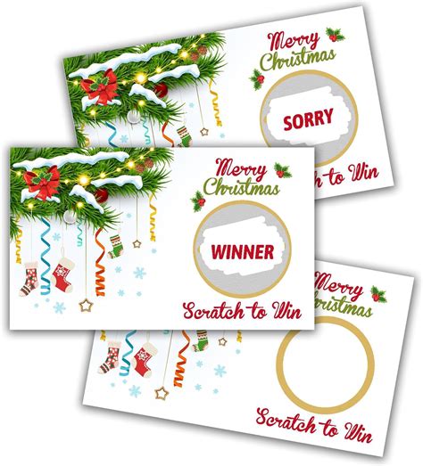 Amazon Tiofuno Christmas Scratch Off Cards Pcs Scratch To Win