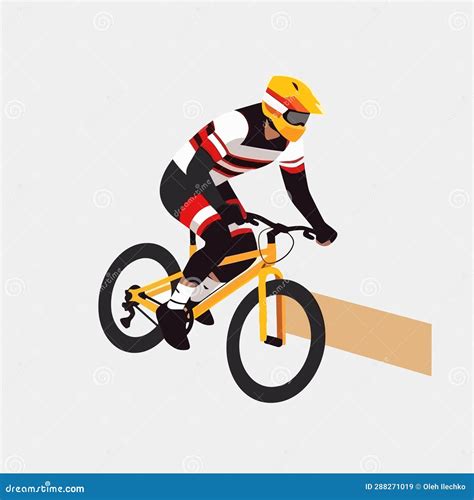 Bmx Racing Vector Flat Minimalistic Isolated Illustration Illustration