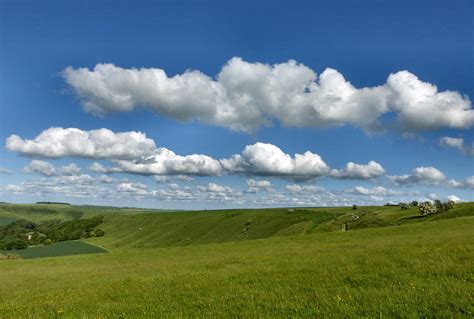 Hd Wallpaper Empty Road Between Green Grass Under White And Blue