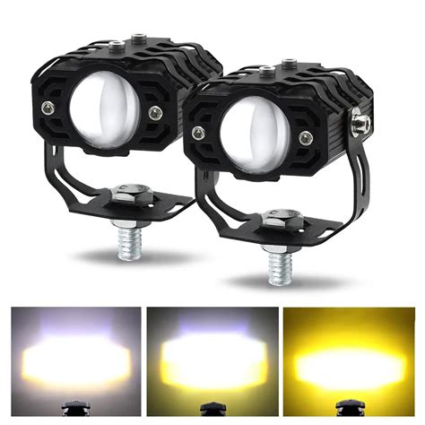 2 Pieces Motorcycle Auxiliary Driving Lights Mini S Super Bright White