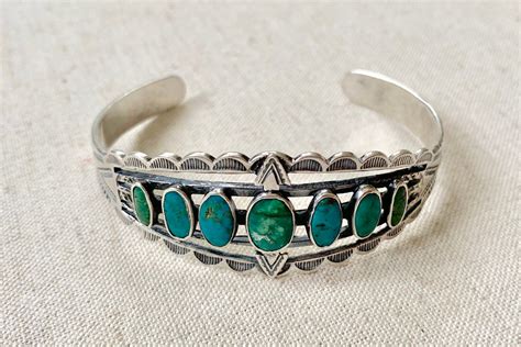 Fabulous Fred Harvey Era Turquoise Bracelet Cuff Native American Navajo