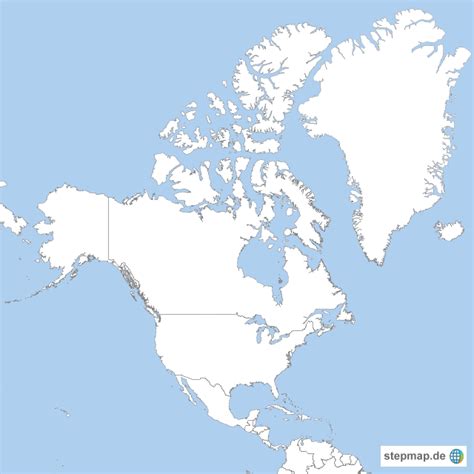 StepMap nordamerika umriss Landkarte für Nordamerika