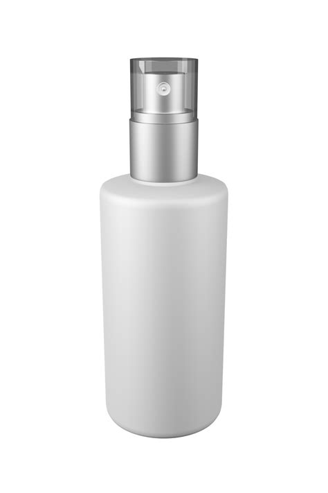 White Spray Bottle Beauty Cosmetic Blank Mockup 3d Illustration