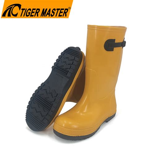 Knee High Waterproof Oil Acid Alkali Resistant Anti Slip PVC Overshoes