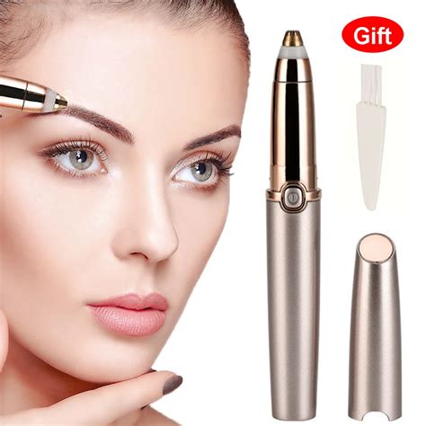 Electric Eyebrow Trimmer Pen Makeup Painless Face Eyebrow Epilator Mini