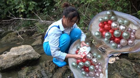 Precious Pearls Appear In The River Clams The Red Pearls Are So