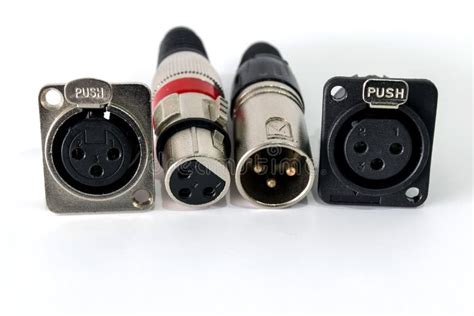 XLR connector. stock photo. Image of electronic, sound - 59535826