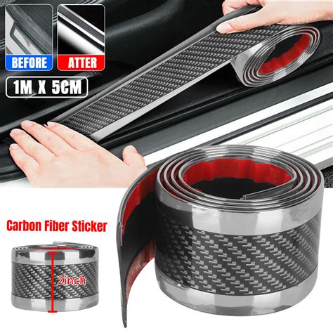 Car Door Protector Sill Scuff Cover Sticker Anti Scratch Carbon Fiber