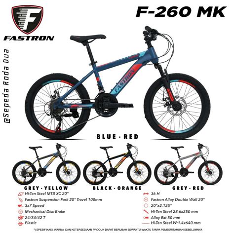 jual sepeda mtb  fastron steel   mk shopee indonesia