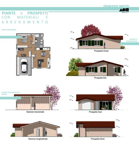 Piante Prospetti E Sezioni Con Materiali E Arredamento AGM Servizi