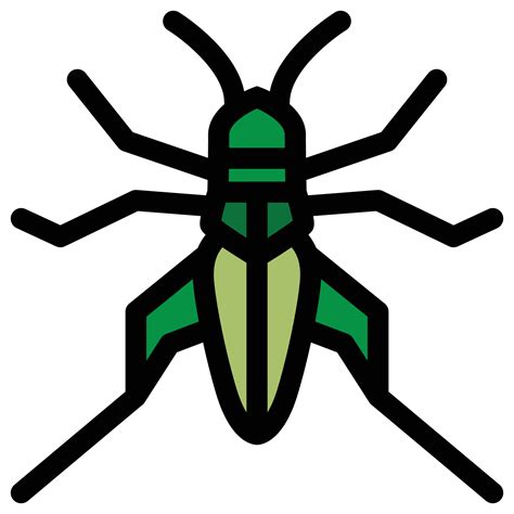 Filled outline icon for cricket bug. 23171677 Vector Art at Vecteezy