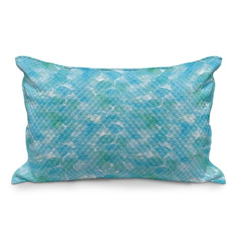 Teal Quilted Pillowcover Abstract And Expressionist Watercolor Art