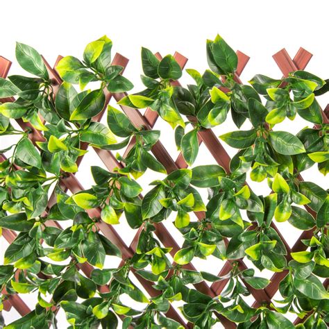 Naturae Decor Artificial Expandable Pvc Trellis Gardenia Leaves 36 In