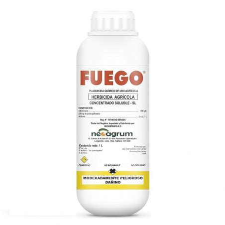 Fuego 1L Glifosato Herbicida Sistemico No Selectivo Post Emergente