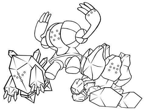 Regirock Coloring Page Coloring Pages