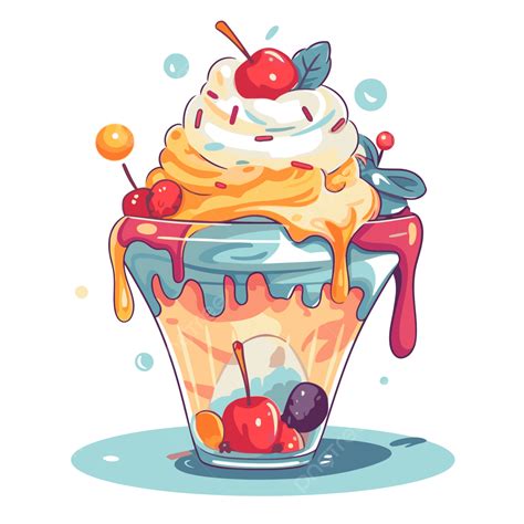 Ice Cream Sundae With Sprinkles Clipart