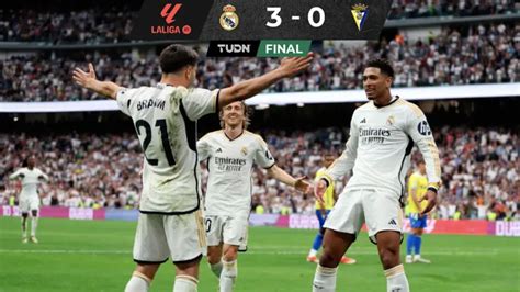 El Real Madrid derrota al Cádiz y se coronó campeón este sábado TUDN